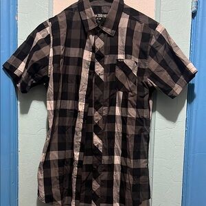 Zoo York young Black and Gray Plaid Shirt
